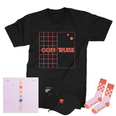 Com Truise - Iteration CD + Grid T-Shirt (Black) + Hat (Black) + Socks (Pink/Orange)