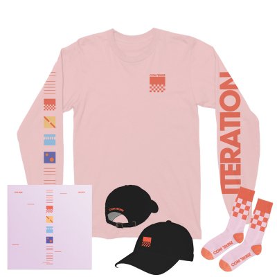 com-truise - Iteration CD + Long Sleeve T-Shirt (Pink) + Hat (Black) + Socks (Pink/Orange)