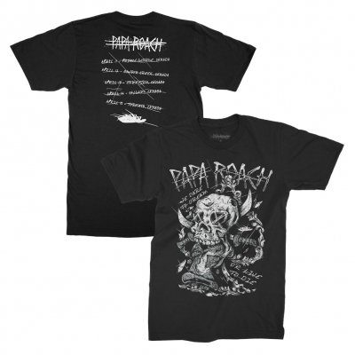 Papa Roach - Dare Canadian Tour 2017 Tour T-Shirt (Black)