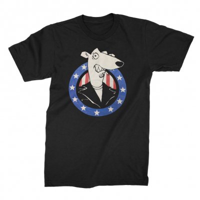 screeching-weasel - Weasel Head Flag T-Shirt (Black)