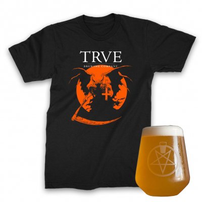 TRVE Brewing Company - Pintagram Rastal + Warmoon Tee (Black) Bundle