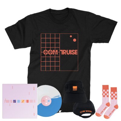 Com Truise - Iteration 2xLP (Blue/White) + Grid T-Shirt (Black) + Hat (Black) + Socks (Pink/Orange)
