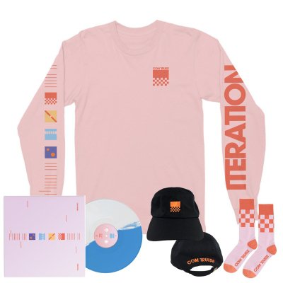com-truise - Iteration 2xLP (Blue/White) + Long Sleeve T-Shirt (Pink) + Hat (Black) + Socks (Pink/Orange)
