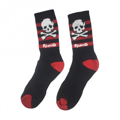 rancid - Skull Stripe Socks (Black/Red)