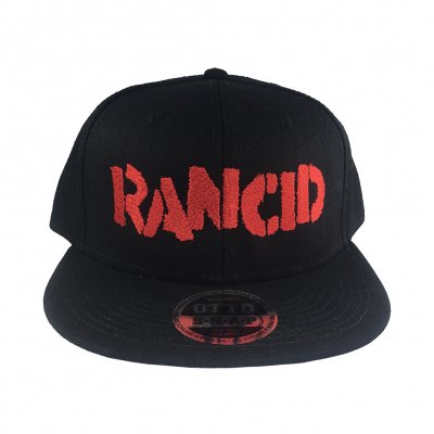 rancid - Stencil Logo Embroidered Snapback Hat (Black)