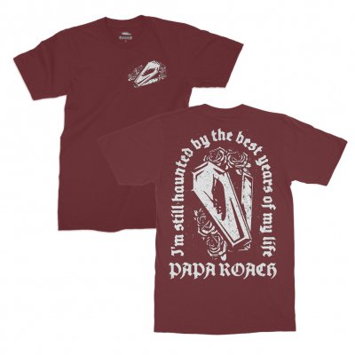 papa-roach - Haunted T-Shirt (Maroon)