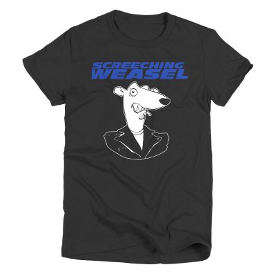 screeching-weasel - Women's Classic Weasel Head T-Shirt (Black)