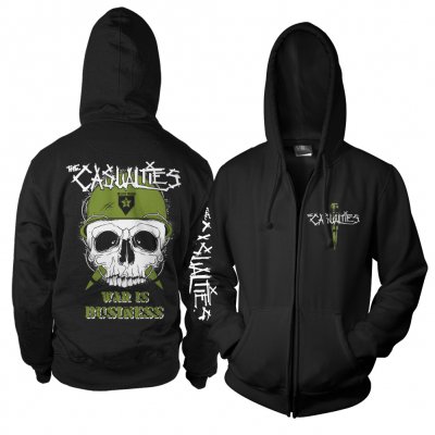 IMAGE | War Skull Zip Hoodie (Black)