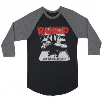 rancid - And Out Come The Wolves Raglan (Black/Heather Char