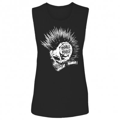 IMAGE | Womens Trouble Maker Skull Muscle Tank (Black)