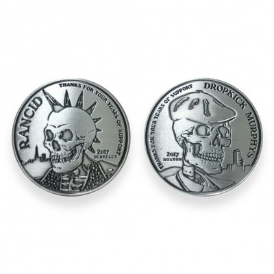 Dropkick Murphys/Rancid Skulls 2017 Challenge Coin