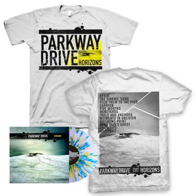 parkway-drive - Horizons LP (Splatter) + Ltd. Horizons Album Tee (White) Bundle