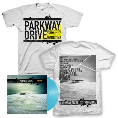 parkway-drive - Horizons LP (Blue) + Ltd. Horizons Album Tee (White) Bundle