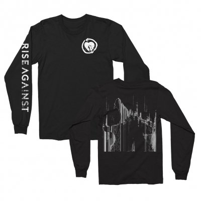 rise-against - Wolves Static Longsleeve Tee (Black)