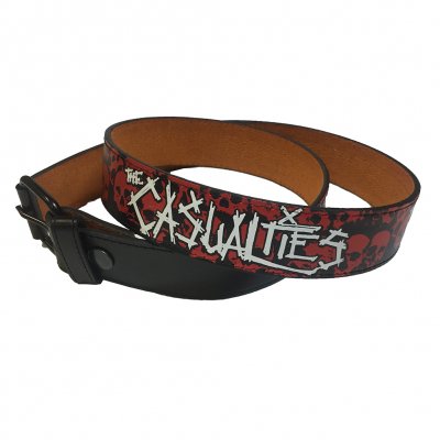 the-casualties - Logo and Skulls Vegan Leather Belt