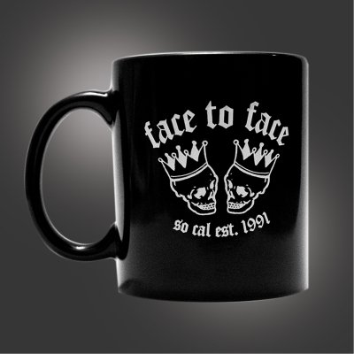 face-to-face - Skull Crown Coffee Mug (Black)