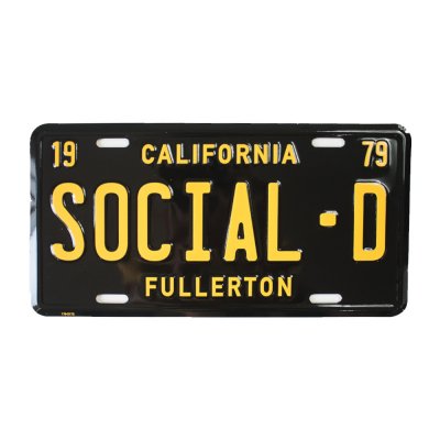 social-distortion - California License Plate