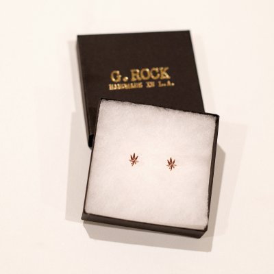 ziggy-marley - Cannabis Leaf Earrings - Rose Gold