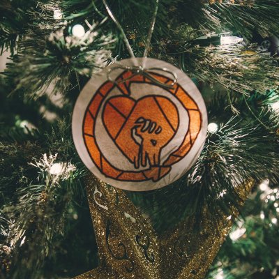 Heartfist Ornament (Red)