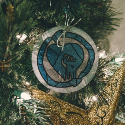 Heartfist Ornament (Blue)