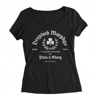 IMAGE | Short Stories Crest Scoop-Neck Women's Tee (Black)