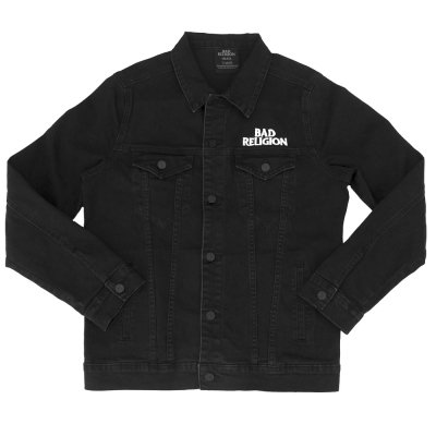 bad-religion - Custom Embroidered Logo Denim Jacket (Black)