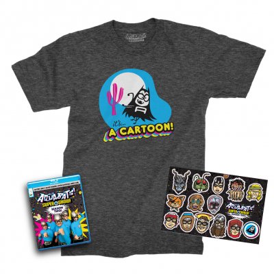 the-aquabats - Super Show Season 2 Blu-ray + Tee (Dark Gray Heather) + Sticker Sheet Bundle