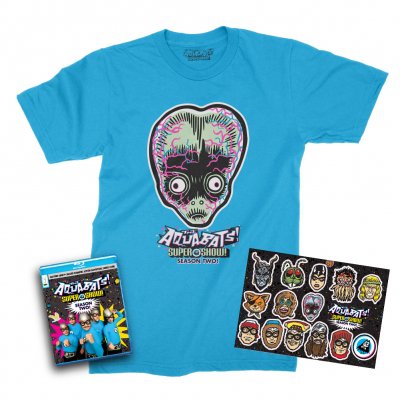 the-aquabats - Super Show Season 2 Blu-ray + Tee (Aqua) + Sticker Sheet Bundle