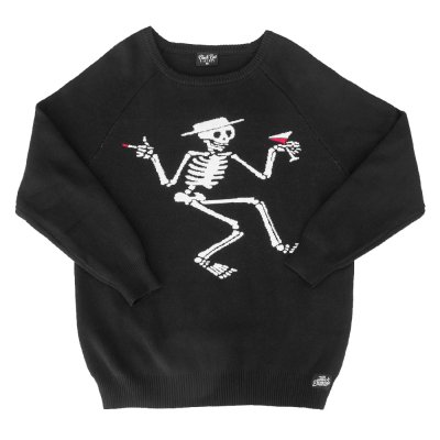 Skelly Knit Sweater (Black)