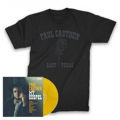 paul-cauthen - My Gospel LP (Yellow) + East Texas Rose T-Shirt (Black) Bundle
