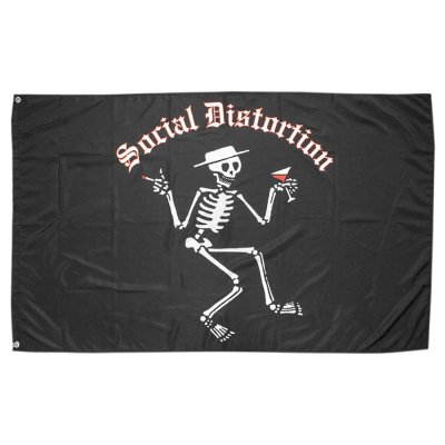 social-distortion - Classic Skelly Logo Flag