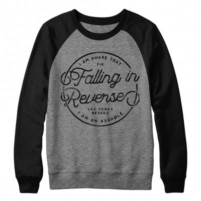 falling-in-reverse - Script Crewneck (Grey/Black)
