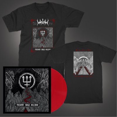 watain - Trident Wolf Eclipse LP (Red) + T-Shirt (Black) Bundle