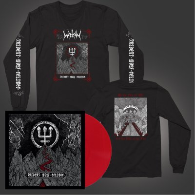 watain - Trident Wolf Eclipse LP (Red) + Long Sleeve T-Shirt (Black) Bundle