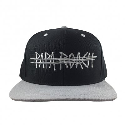 papa-roach - Scratch Logo Snapback Hat (Black/Silver)