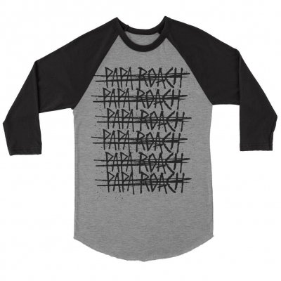 papa-roach - Repeater Raglan (Black/Gray)
