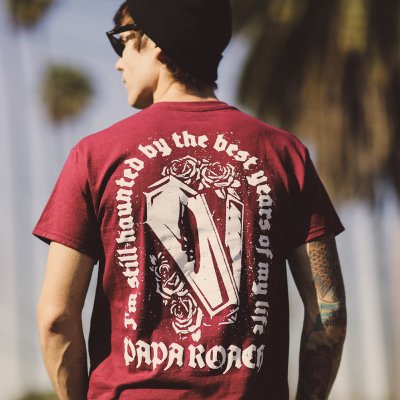 papa-roach - Haunted T-Shirt (Maroon)