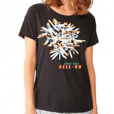 neko-case - Hell-On Cigarettes Unisex Tee (Charcoal)