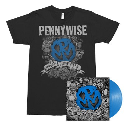 Never Gonna Die LP (Blue) + Tee Bundle