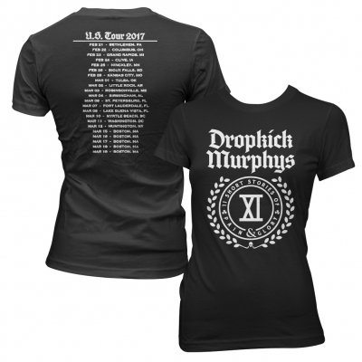 dropkick-murphys - Pain & Glory XI Womens Tour Tee (Black)