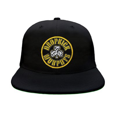 dropkick-murphys - Black & Gold Stitches Baseball Cap (Black)