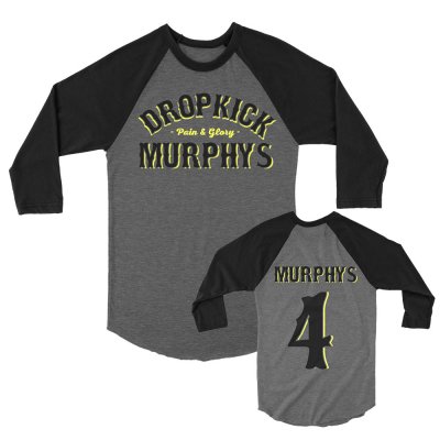 dropkick-murphys - Pain & Glory Gold Raglan (Grey/Black)