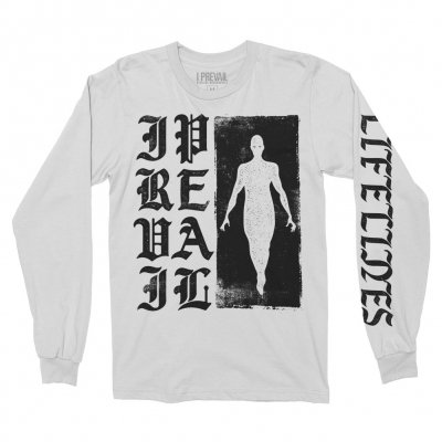 Letterpress Long Sleeve Tee (White)