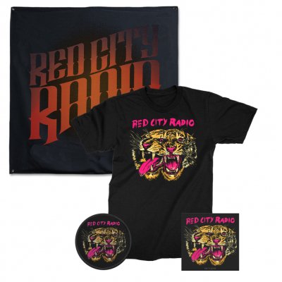 red-city-radio - SkyTigers CDEP + Tee + Patch + Flag Bundle
