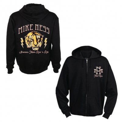 Tiger Zip-Up Hoodie (Black)