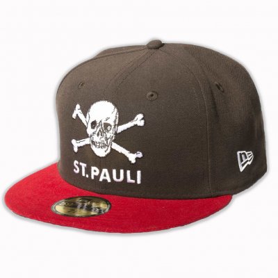 FC St Pauli - St. Pauli Skull 59Fifty Snapback Cap (Brown/Red)