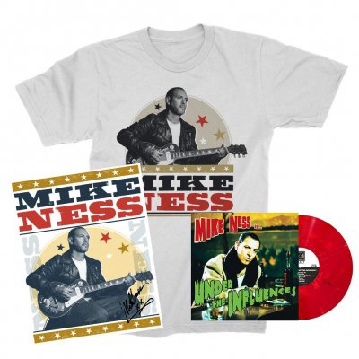 mike-ness - Under The Influence LP (Red Slushie) + Woodprint T-Shirt + Screen Print (Signed)