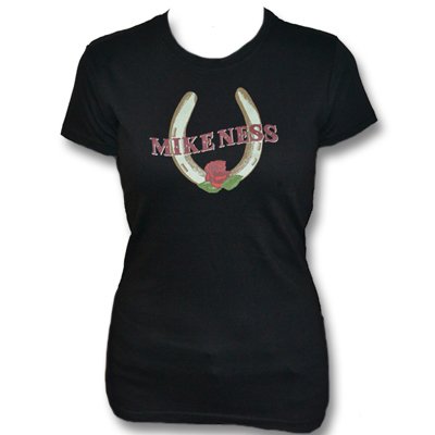 Womens Horseshoe T-Shirt (Black)