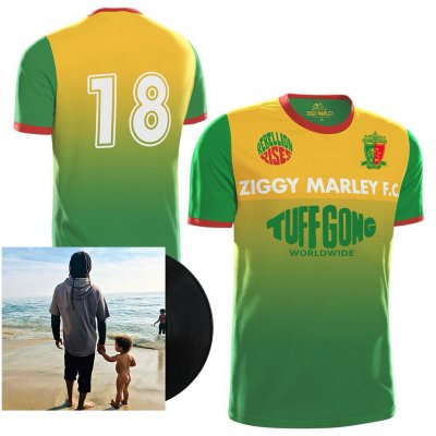 ziggy-marley - Rebellion Rises LP + 2018 Tuff Gong Jersey Bundle