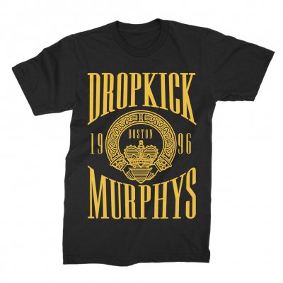 dropkick-murphys - Black & Gold Claddagh Tee (Black)